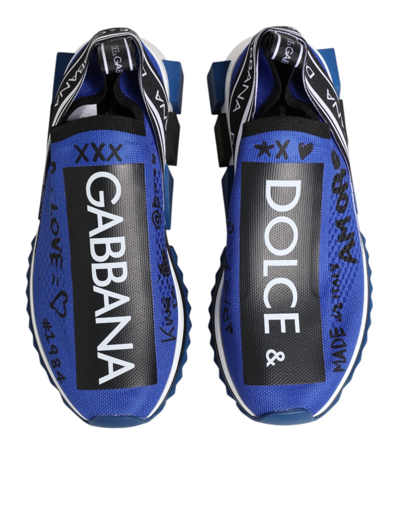 Dolce &amp; Gabbana Blue Logo Low Top Sorrento Sneakers Schoenen