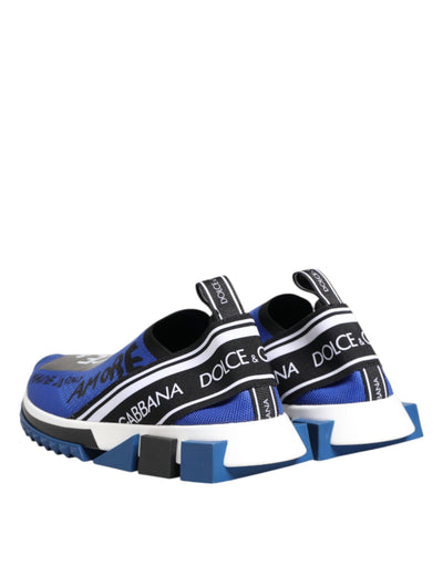 Dolce &amp; Gabbana Blue Logo Low Top Sorrento Sneakers Schoenen