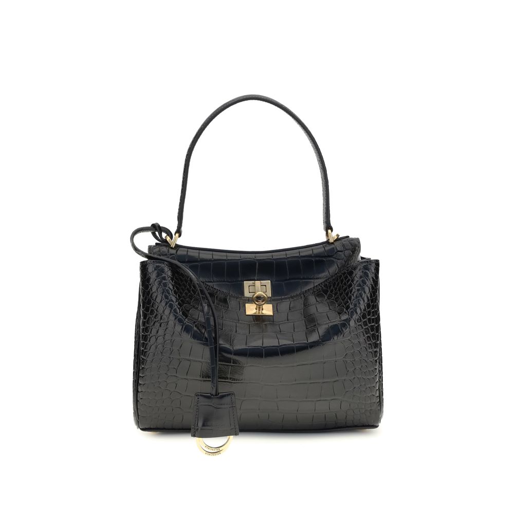Sac à bandoulière Balenciaga Rodeo en cuir imprimé crocodile