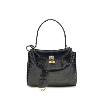 Sac à bandoulière Balenciaga Rodeo en cuir imprimé crocodile