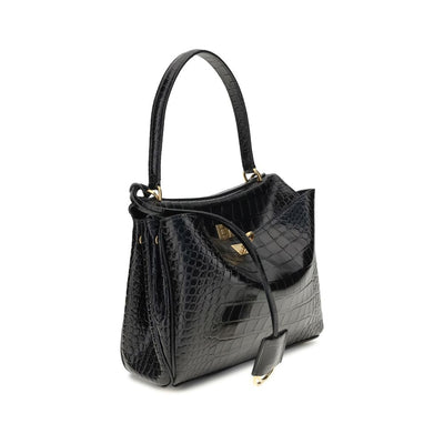 Sac à bandoulière Balenciaga Rodeo en cuir imprimé crocodile