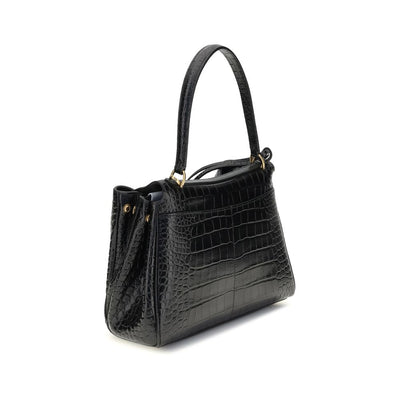 Sac à bandoulière Balenciaga Rodeo en cuir imprimé crocodile