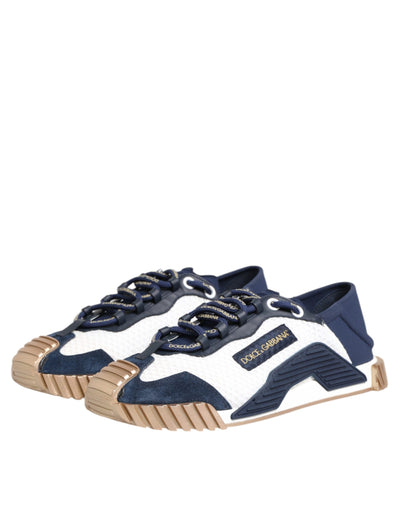 Dolce &amp; Gabbana Blauw Wit Lage NS1 Heren Sneakers Schoenen