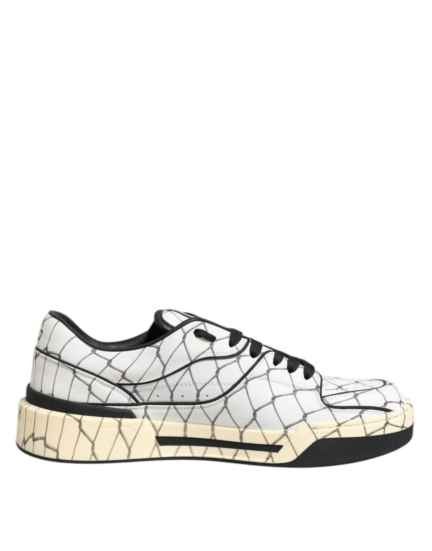 Dolce &amp; Gabbana Witte Logo Print Lage Top Heren Sneakers Schoenen