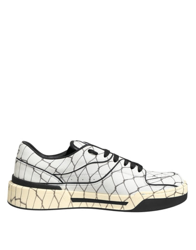 Dolce &amp; Gabbana Witte Logo Print Lage Top Heren Sneakers Schoenen