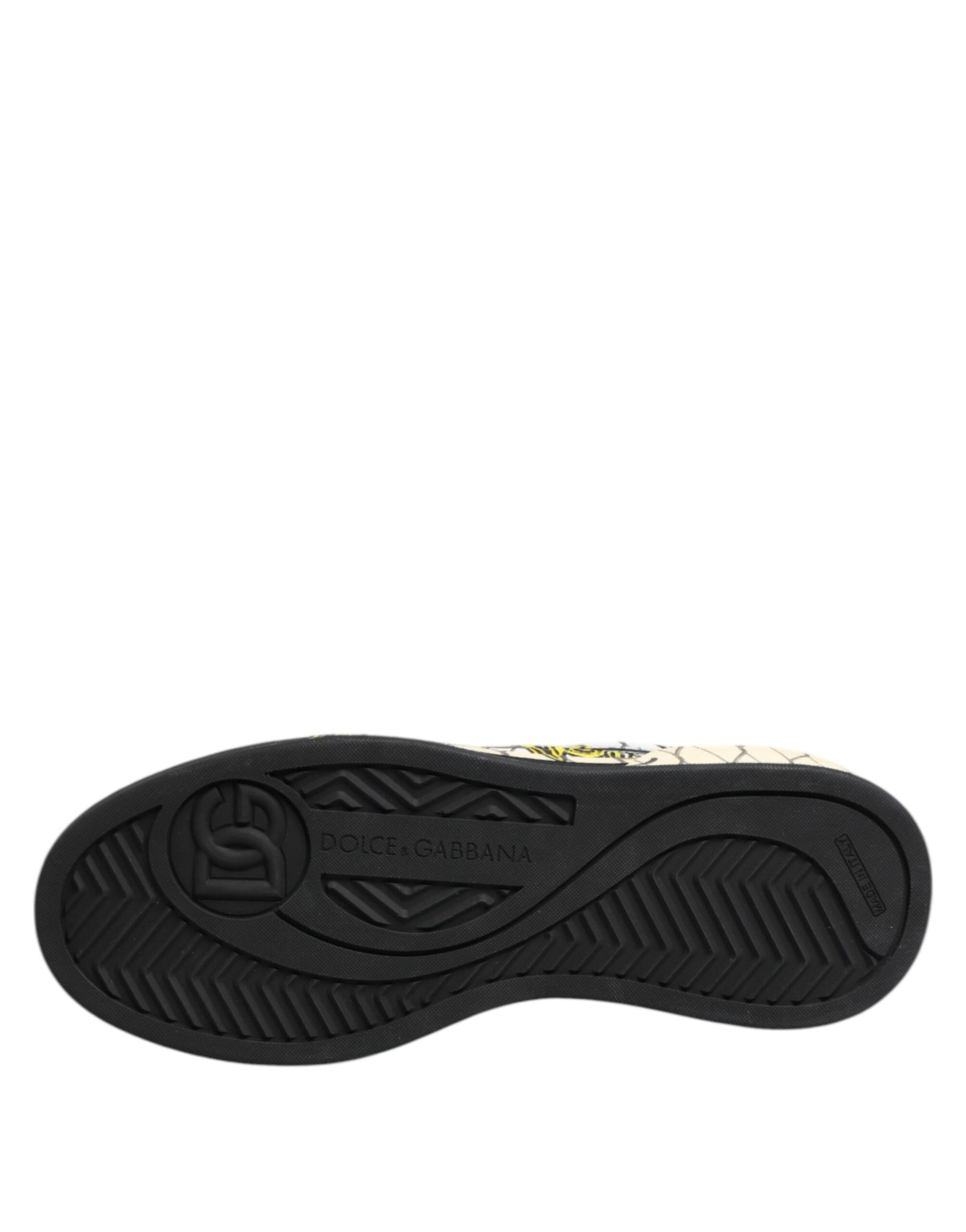 Dolce &amp; Gabbana Witte Logo Print Lage Top Heren Sneakers Schoenen
