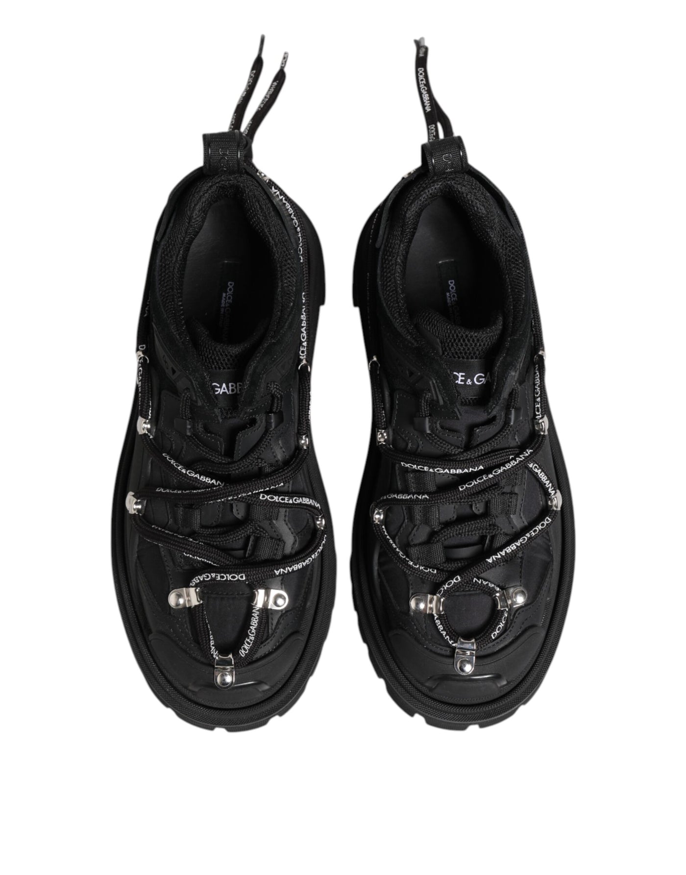 Dolce &amp; Gabbana Zwarte Lage Veterschoenen Trekking Sneakers