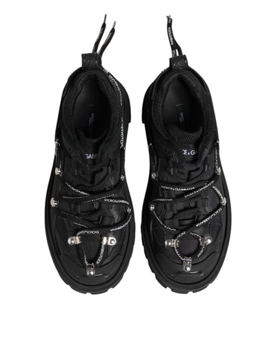 Dolce &amp; Gabbana Zwarte Lage Veterschoenen Trekking Sneakers