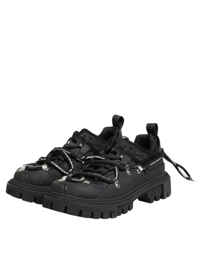 Dolce &amp; Gabbana Zwarte Lage Veterschoenen Trekking Sneakers