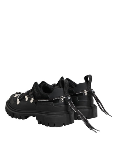 Dolce &amp; Gabbana Zwarte Lage Veterschoenen Trekking Sneakers