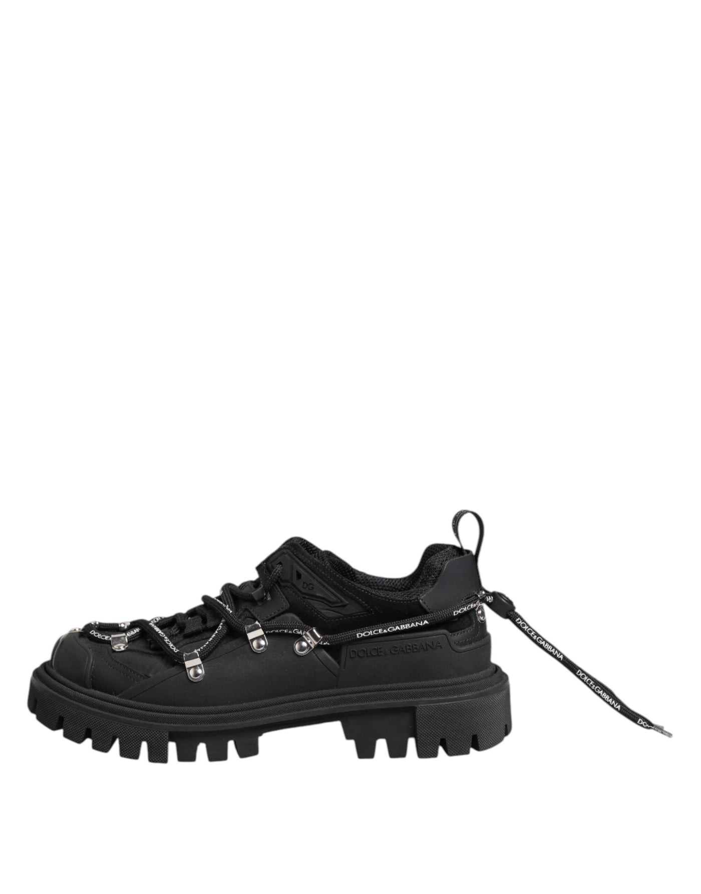 Dolce &amp; Gabbana Zwarte Lage Veterschoenen Trekking Sneakers