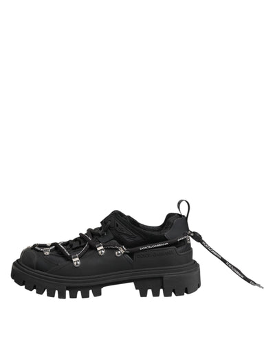 Dolce &amp; Gabbana Zwarte Lage Veterschoenen Trekking Sneakers