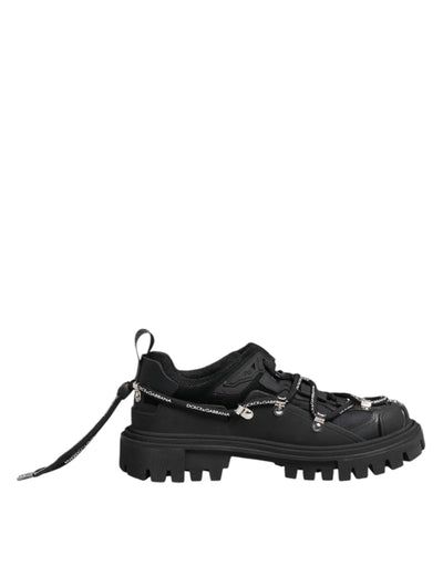 Dolce &amp; Gabbana Zwarte Lage Veterschoenen Trekking Sneakers