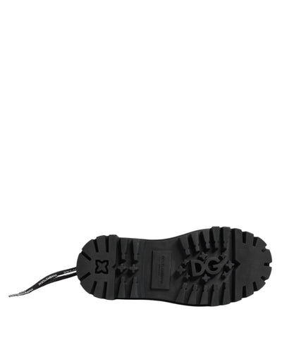 Dolce &amp; Gabbana Zwarte Lage Veterschoenen Trekking Sneakers
