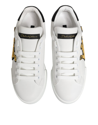 Dolce &amp; Gabbana White Crown Patch Portofino Heren Sneakers Schoenen