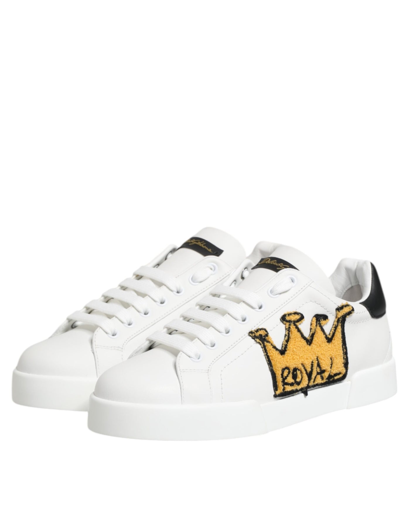 Dolce &amp; Gabbana White Crown Patch Portofino Heren Sneakers Schoenen