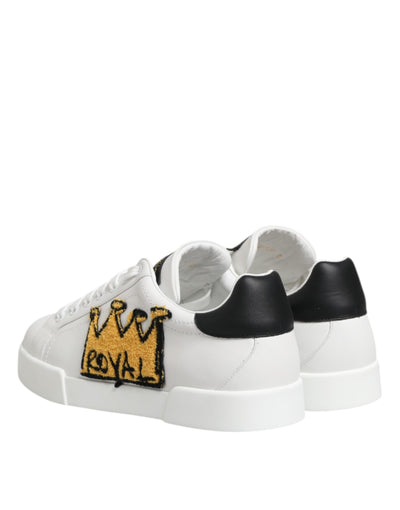 Dolce &amp; Gabbana White Crown Patch Portofino Heren Sneakers Schoenen