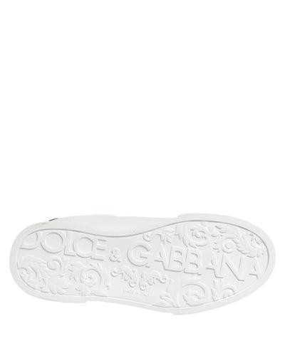 Dolce &amp; Gabbana White Crown Patch Portofino Heren Sneakers Schoenen