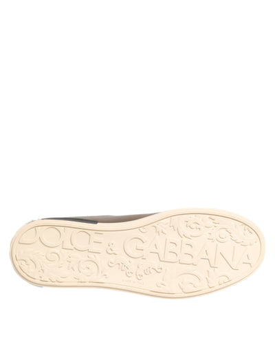 Dolce &amp; Gabbana Gold Portofino leren lage sneakers