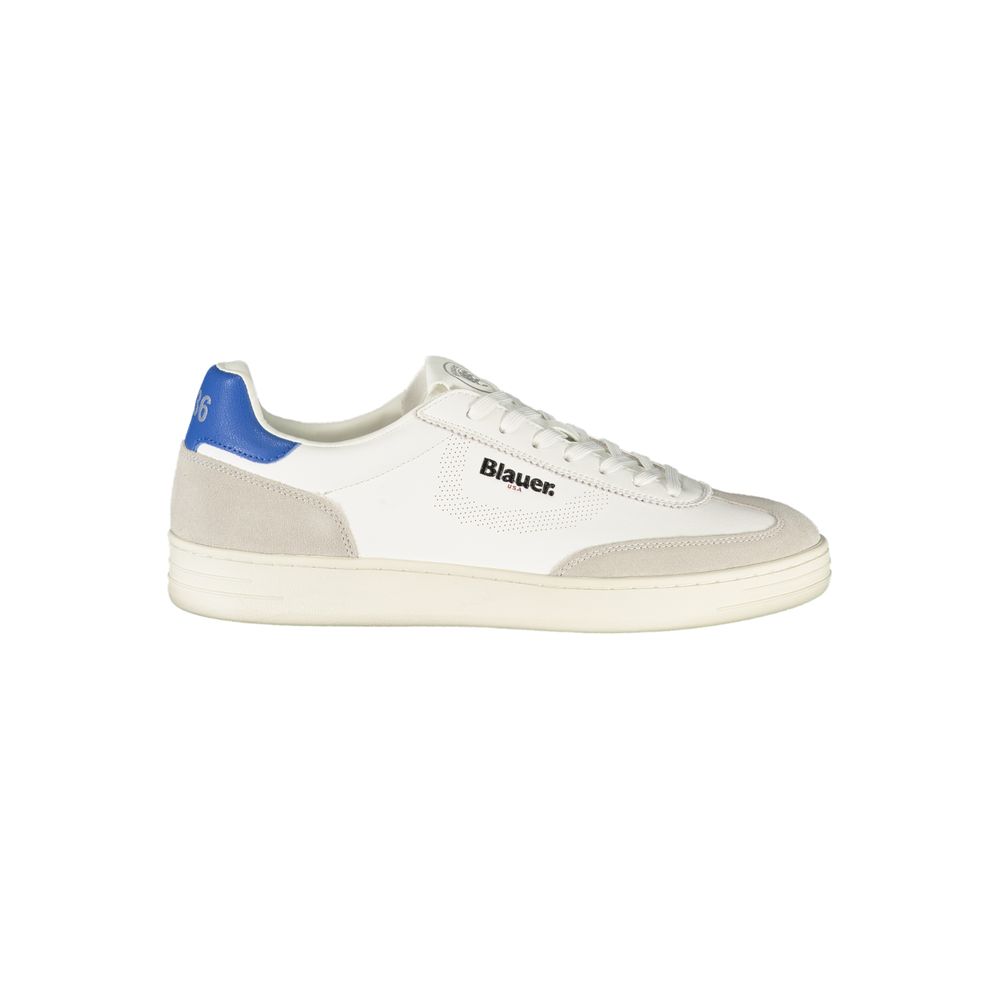 Baskets Blauer en cuir blanc pour hommes