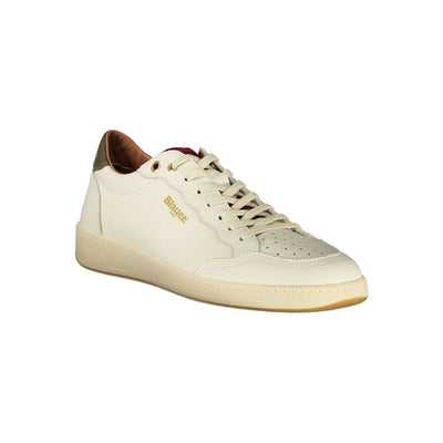Baskets Blauer en cuir blanc pour hommes