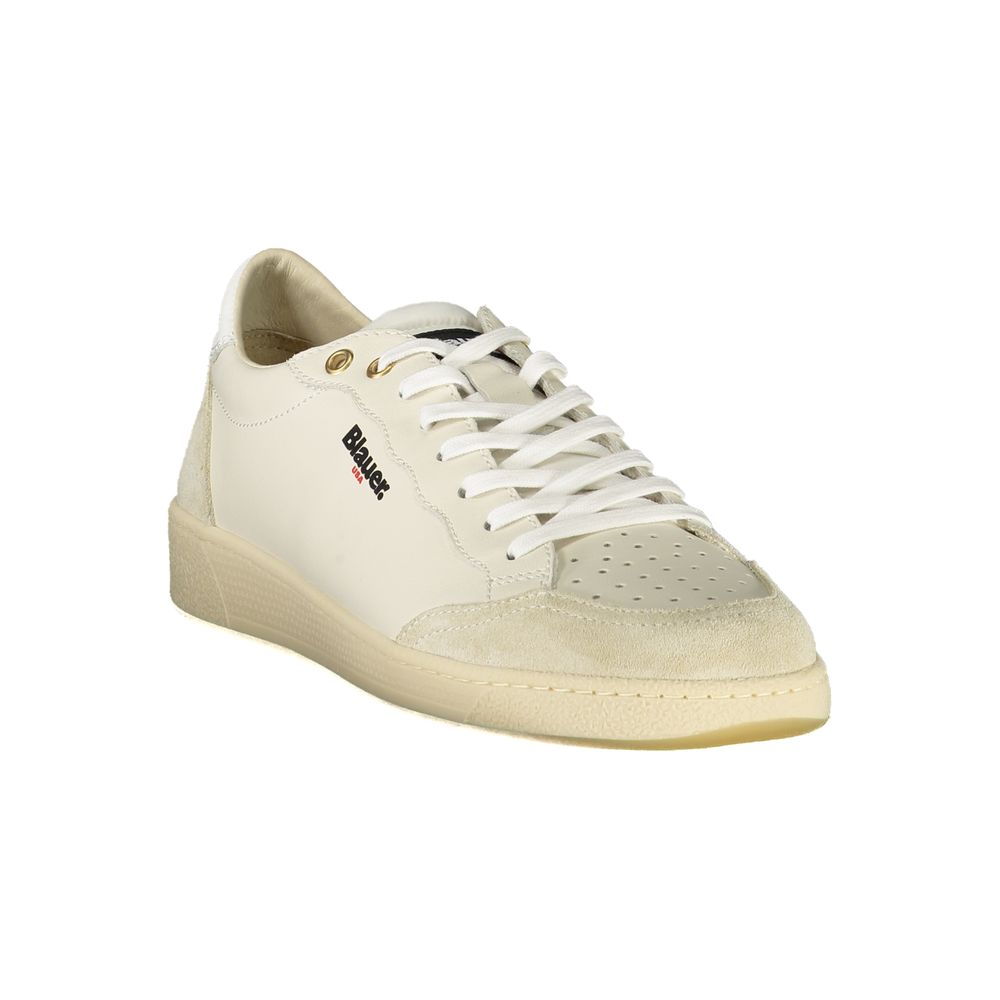 Baskets Blauer en cuir blanc pour hommes