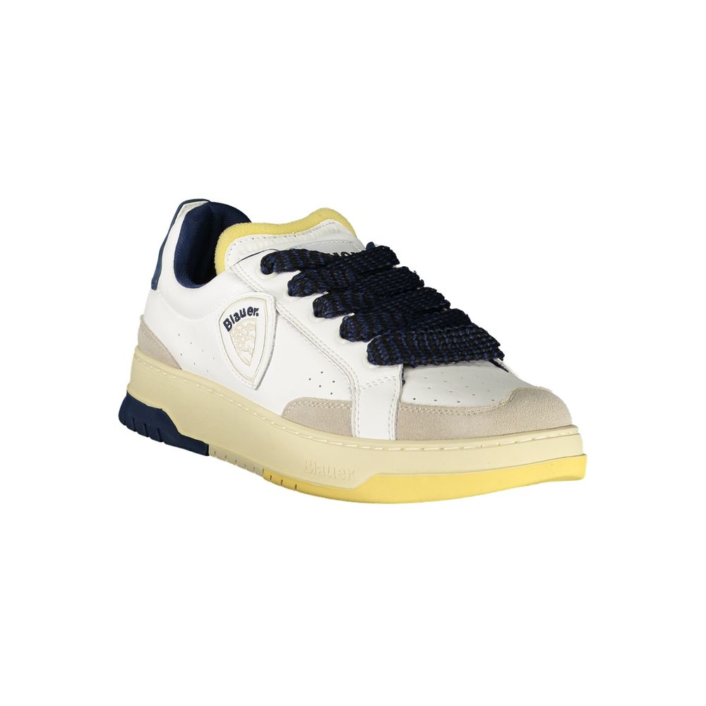 Baskets Blauer en cuir blanc pour hommes