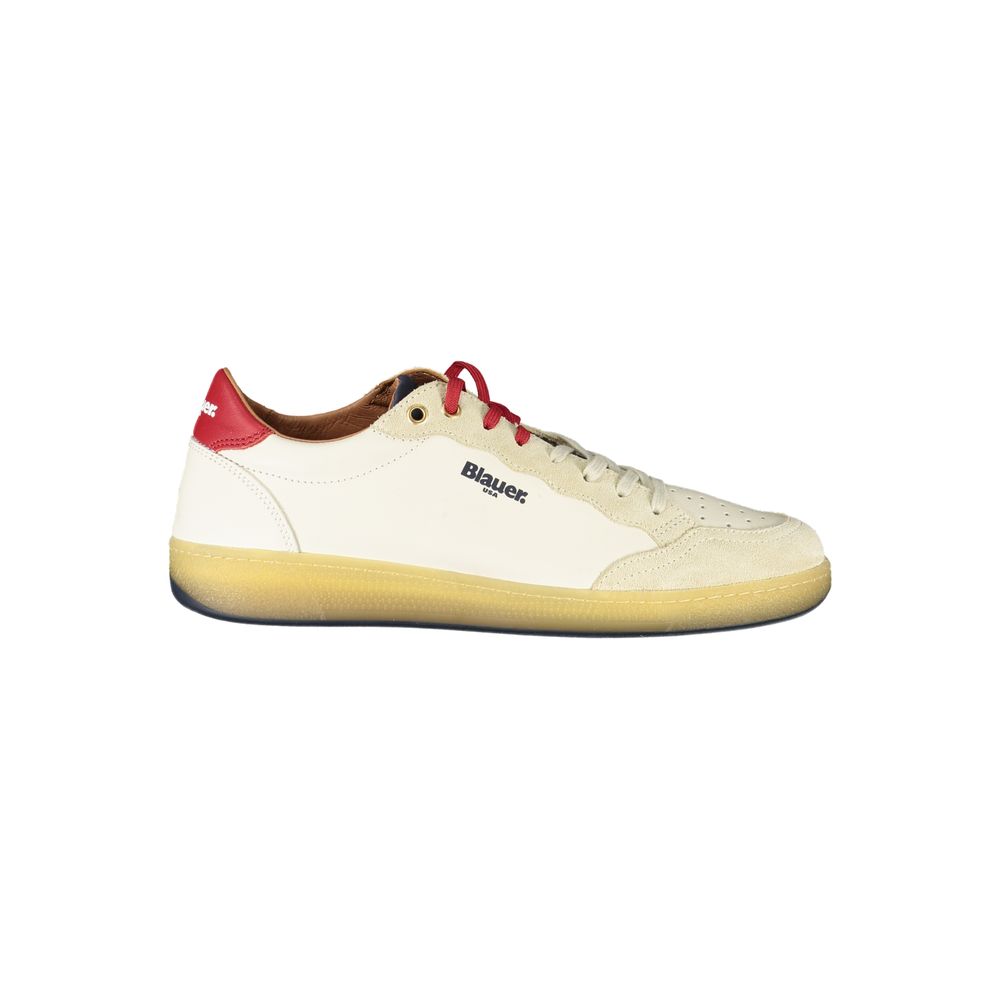 Baskets Blauer en cuir blanc pour hommes