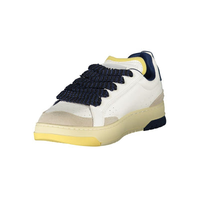 Baskets Blauer en cuir blanc pour hommes