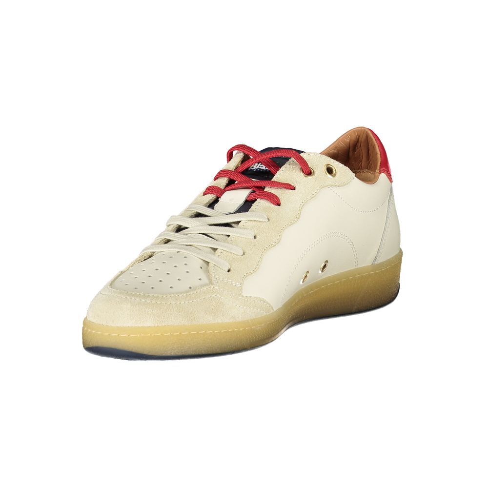 Baskets Blauer en cuir blanc pour hommes