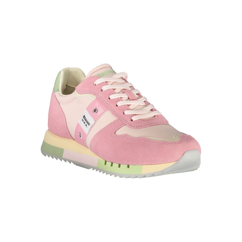 Baskets Blauer en cuir rose pour femme