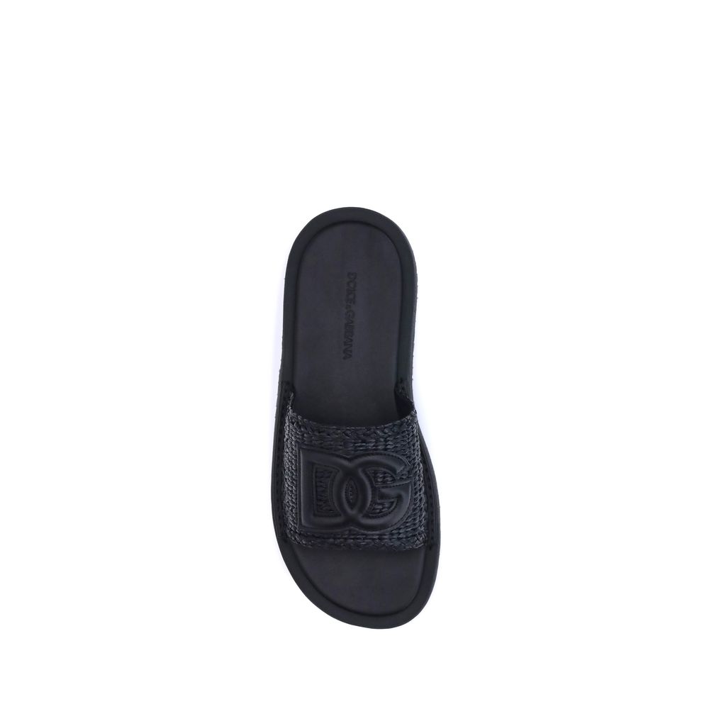 Dolce &amp; Gabbana gehaakte raffia sandalen