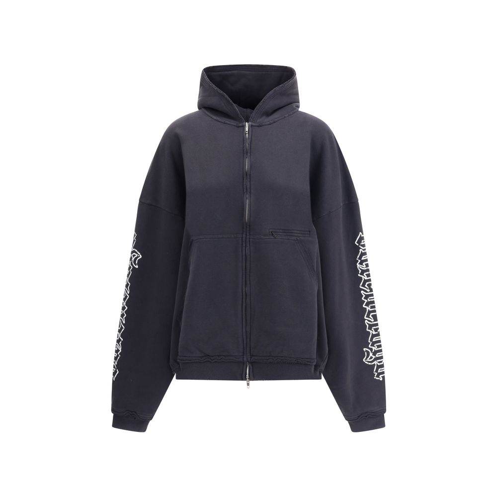 Sweat à capuche Balenciaga à motif de lettres noires