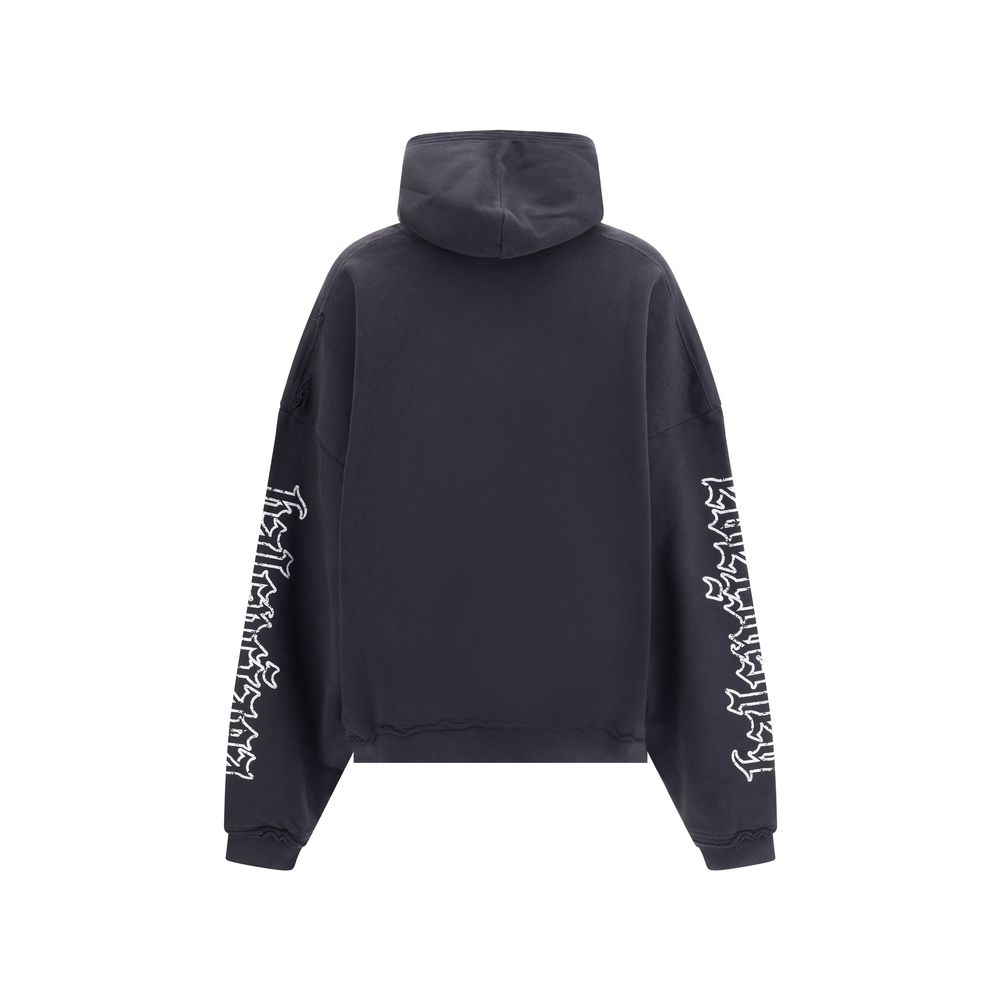 Sweat à capuche Balenciaga à motif de lettres noires
