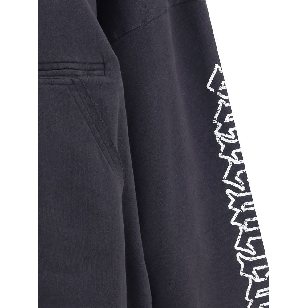 Sweat à capuche Balenciaga à motif de lettres noires