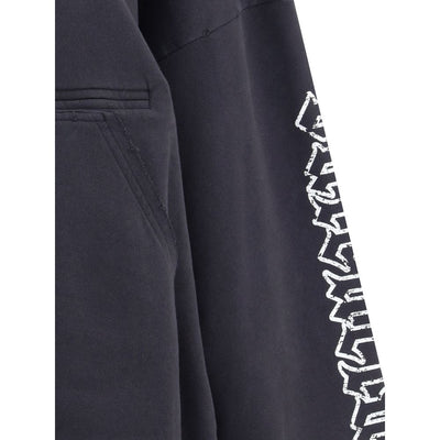 Sweat à capuche Balenciaga à motif de lettres noires