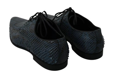 Dolce &amp; Gabbana Blauwe Pythonleren Slangenhuid Schoenen