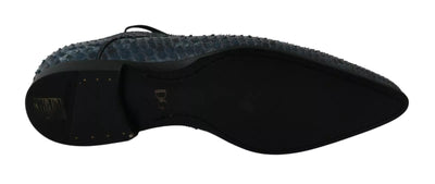 Dolce &amp; Gabbana Blauwe Pythonleren Slangenhuid Schoenen