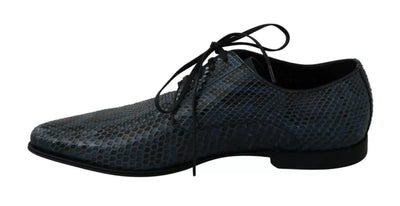 Dolce &amp; Gabbana Blauwe Pythonleren Slangenhuid Schoenen