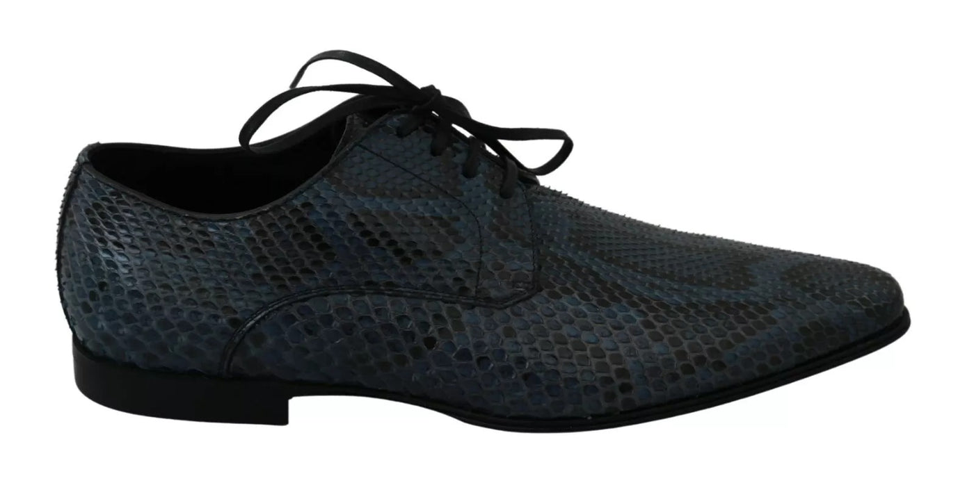 Dolce &amp; Gabbana Blauwe Pythonleren Slangenhuid Schoenen