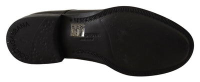 Dolce &amp; Gabbana Zwarte Veterschoenen voor Heren, Formele Derby's van Leer