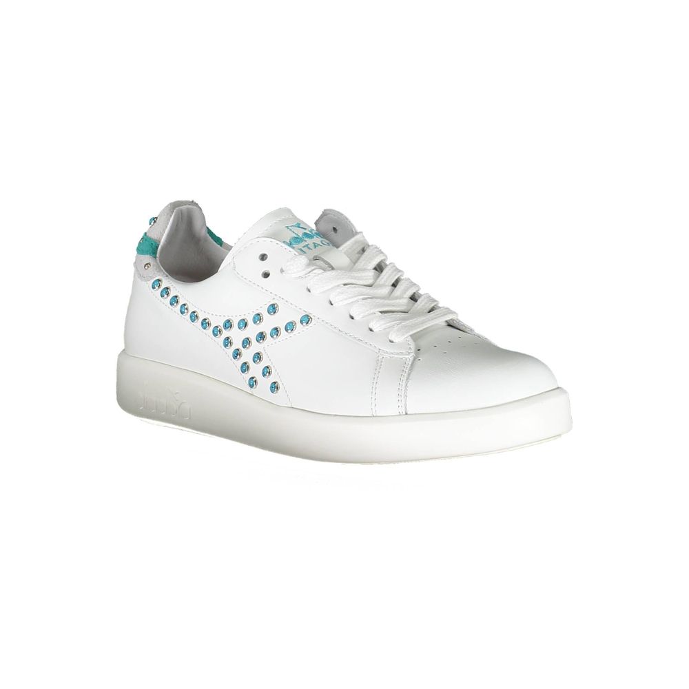 Diadora Witte Stoffen Sneaker