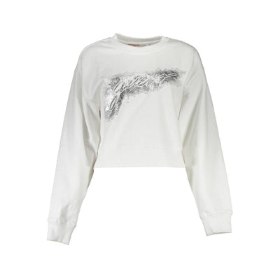 Guess Jeans White Cotton Sweater