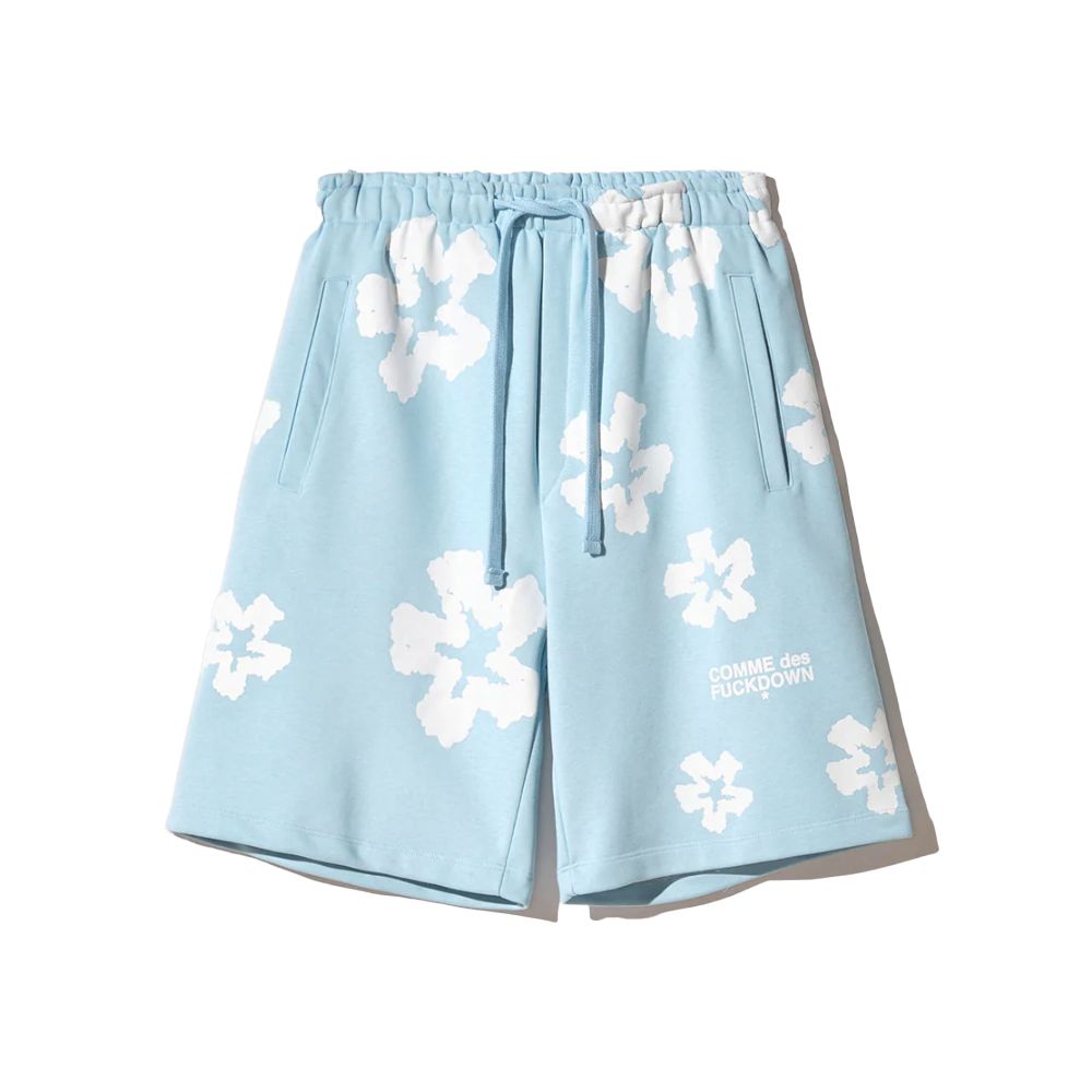 Comme Des Fuckdown Blauwe Katoenen Korte Broek