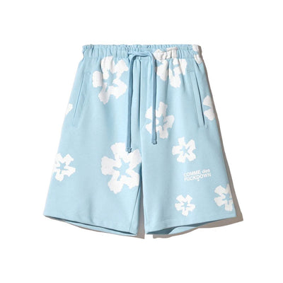 Comme Des Fuckdown Blauwe Katoenen Korte Broek
