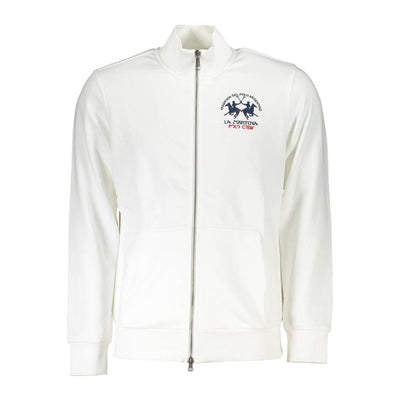 La Martina White Cotton Sweater