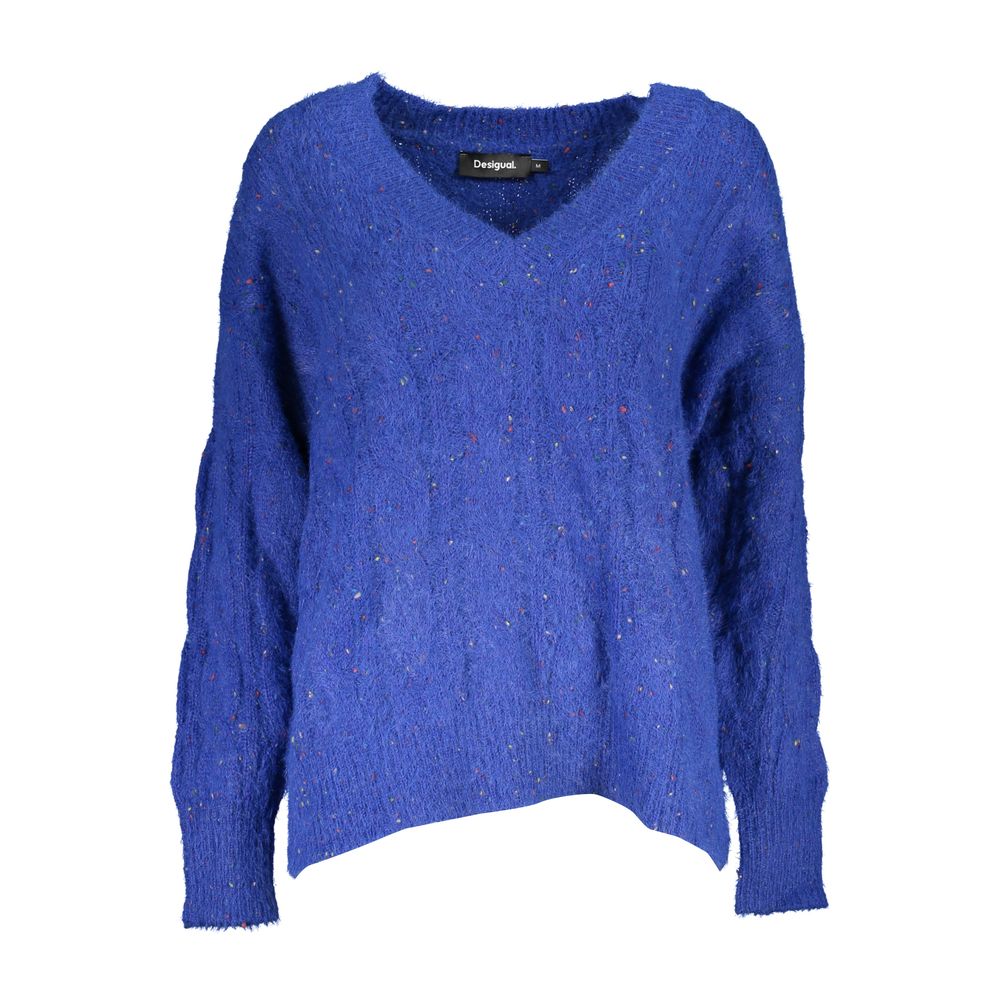 Pull Desigual en polyester bleu