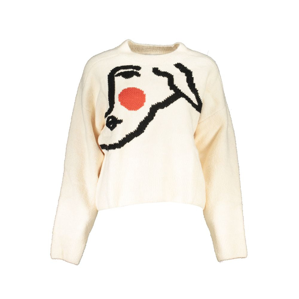 Desigual witte stoffen trui