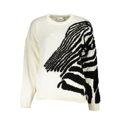 Pull en coton blanc Desigual