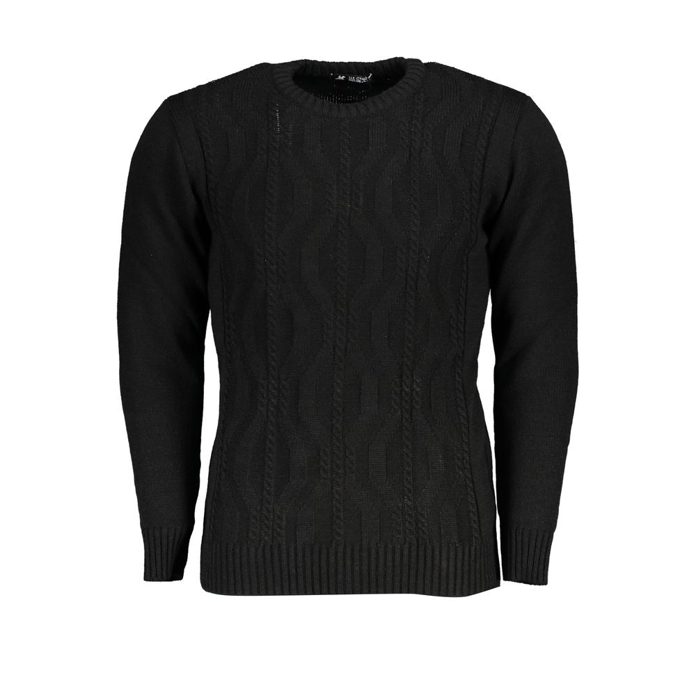 Pull en tissu noir US Grand Polo
